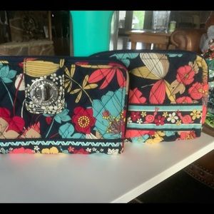 VERA BRADLEY HAPPY SNAILS WALLET & COSMETIC BAG